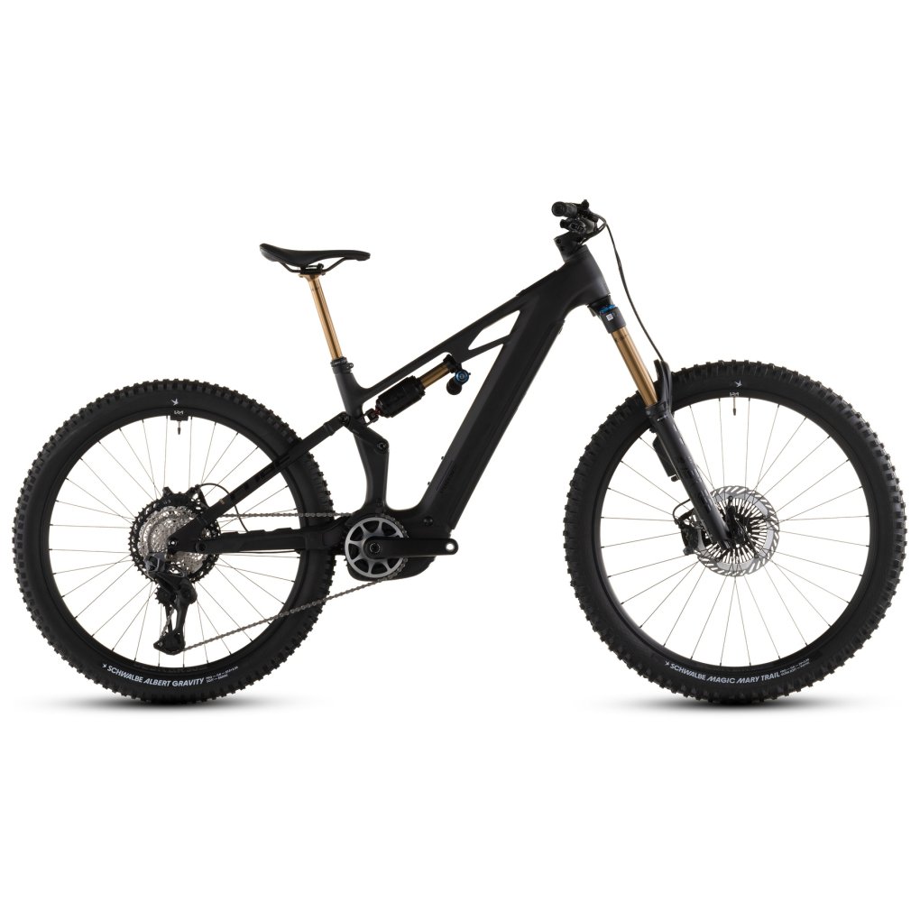 103500-1-1948687.jpg CUBE STEREO HYBRID ONE77 HPC AT 800 - Carbon Electric Mountainbike - 2026 - S – carbon / gold - Image 1