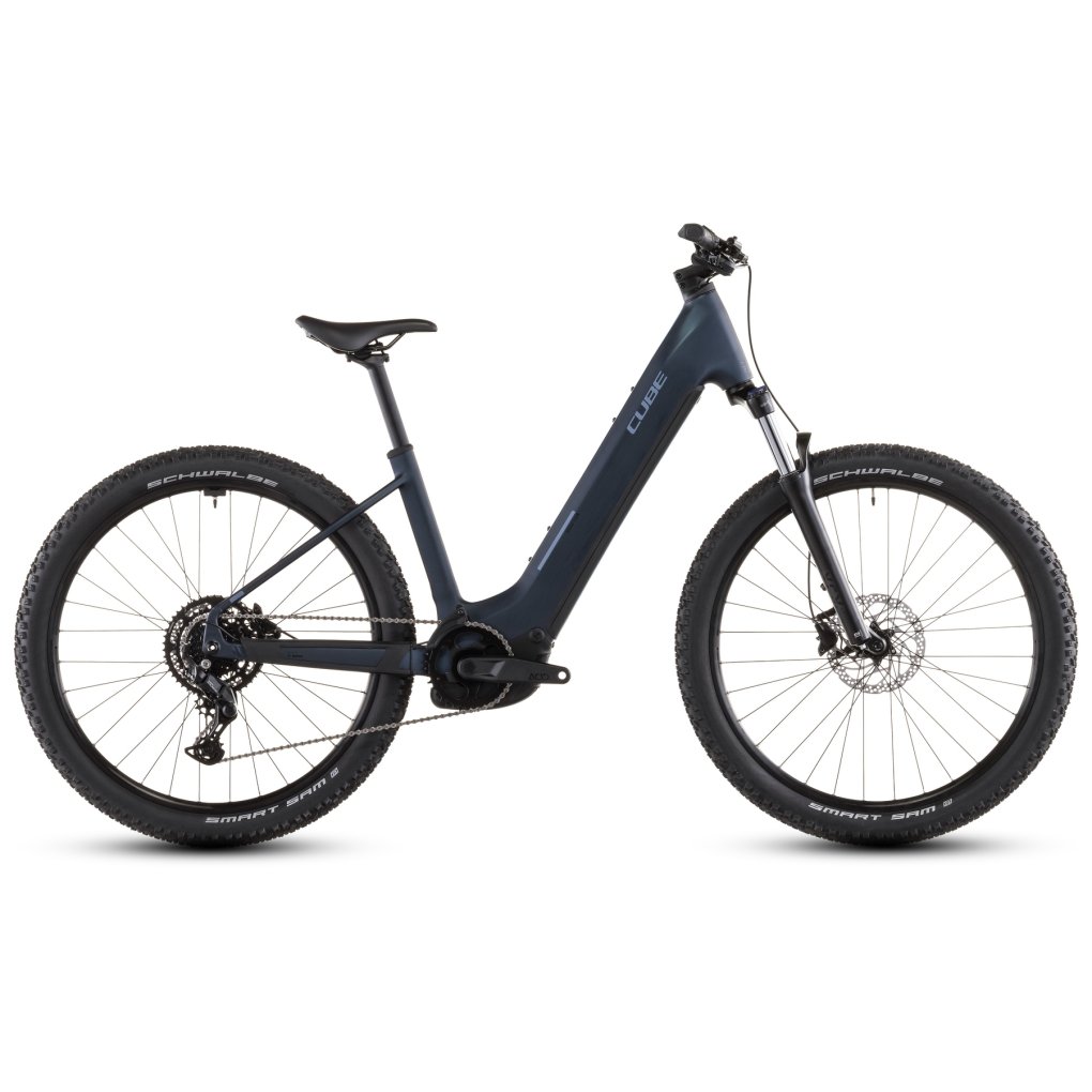 107102-1-1938934.jpg CUBE REACTION HYBRID Performance 600 - Easy Entry - Electric Mountain Bike - 2026 - indigoblue / reflex - Image 1