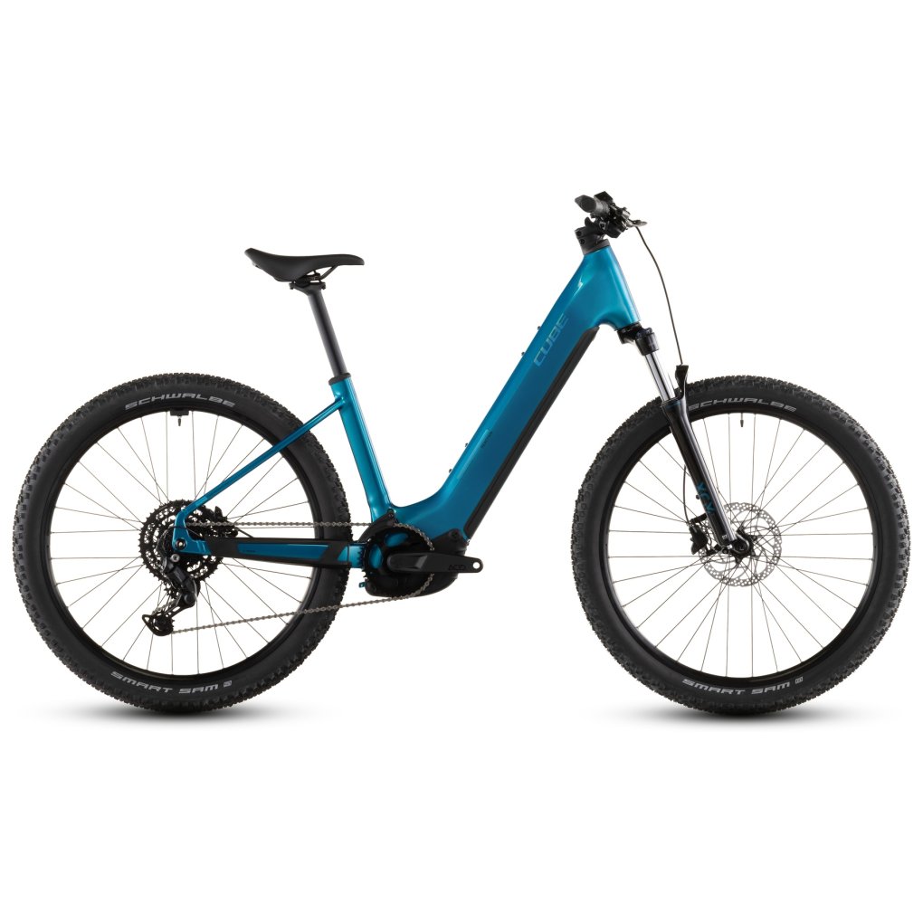 107122-1-1938959.jpg CUBE REACTION HYBRID Performance 600 - Easy Entry - Electric Mountain Bike - 2026 - electricblue / dazzle - Image 1