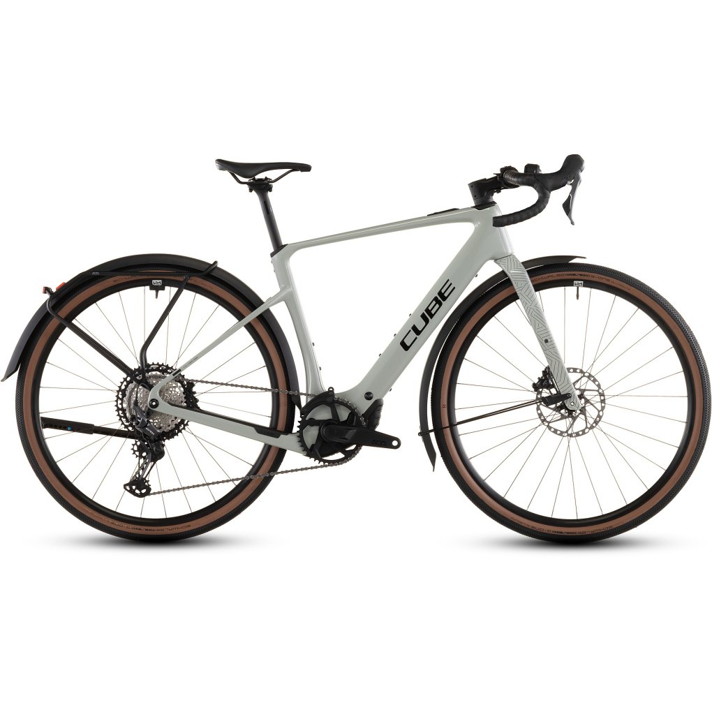 117210-1-1931738.jpg CUBE NUROAD HYBRID C:62 Race 400X FE - Carbon Electric Gravel Bike - 2026 - reedbeige / black - Image 1