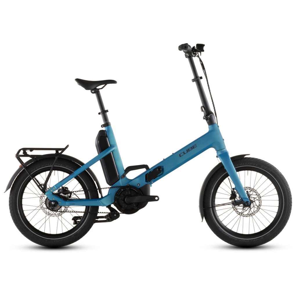 120110-1-1965288.jpg CUBE FOLD HYBRID Comfort 545 - 20" Electric Folding Bike - 2026 - azure / reflex - Image 1