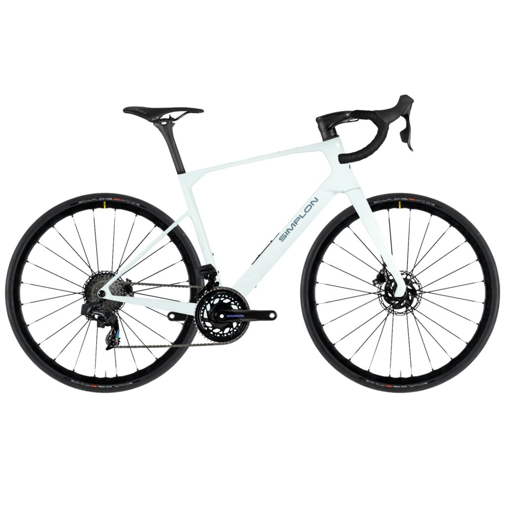 2025-kiaro-glacier-white-greyish-green-1873851.jpg Simplon KIARO EXPERT DI2 105 - Carbon Road Bike - 2025 - Glacier White/Greyish Green Glossy - Image 1