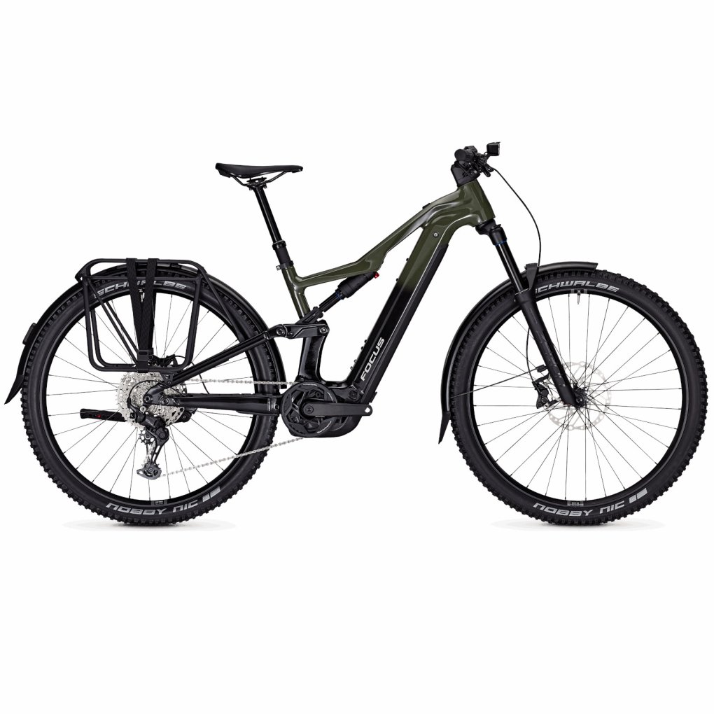 4060908141300-focus-thron-6-1864169.jpg FOCUS THRON² 6.7 EQP - 600Wh Electric Mountain Bike - 2025 - Urbangreen / Magicblack - Image 1