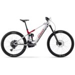 Ghost E-RIOT CF ADVANCED - Mullet Carbon E-MTB - 2025 - misty grey / rebel red - glossy