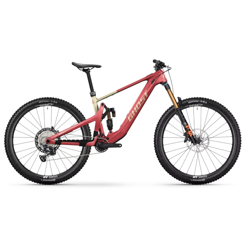 50pr1008-ghost-path-riot-cf-1802864.jpg Ghost PATH RIOT CF Full Party - Carbon Electric Mountain Bike - 2025 - seismic red / yellow glacial sand - glossy - Image 1