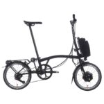 Brompton Electric C Line - 12-Speed - High Bar - Extended Seatpost - Rear Rack - 16" Electric Folding Bike - 2025 - matt black