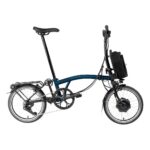Brompton Electric C Line - 12-Speed - Mid Bar - Extended Seatpost - Rear Rack - 16" Electric Folding Bike - 2025 - ocean blue