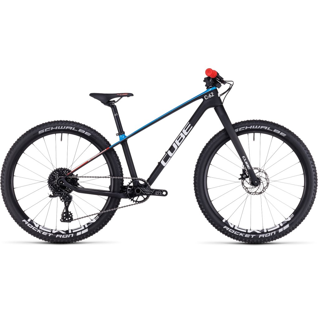 elite-240-c62-pro-carbon-blue-red-1394731.jpg CUBE ELITE 240 C:62 Pro - 24" Carbon Children's Mountainbike - 2026 - carbon / blue / red - Image 1