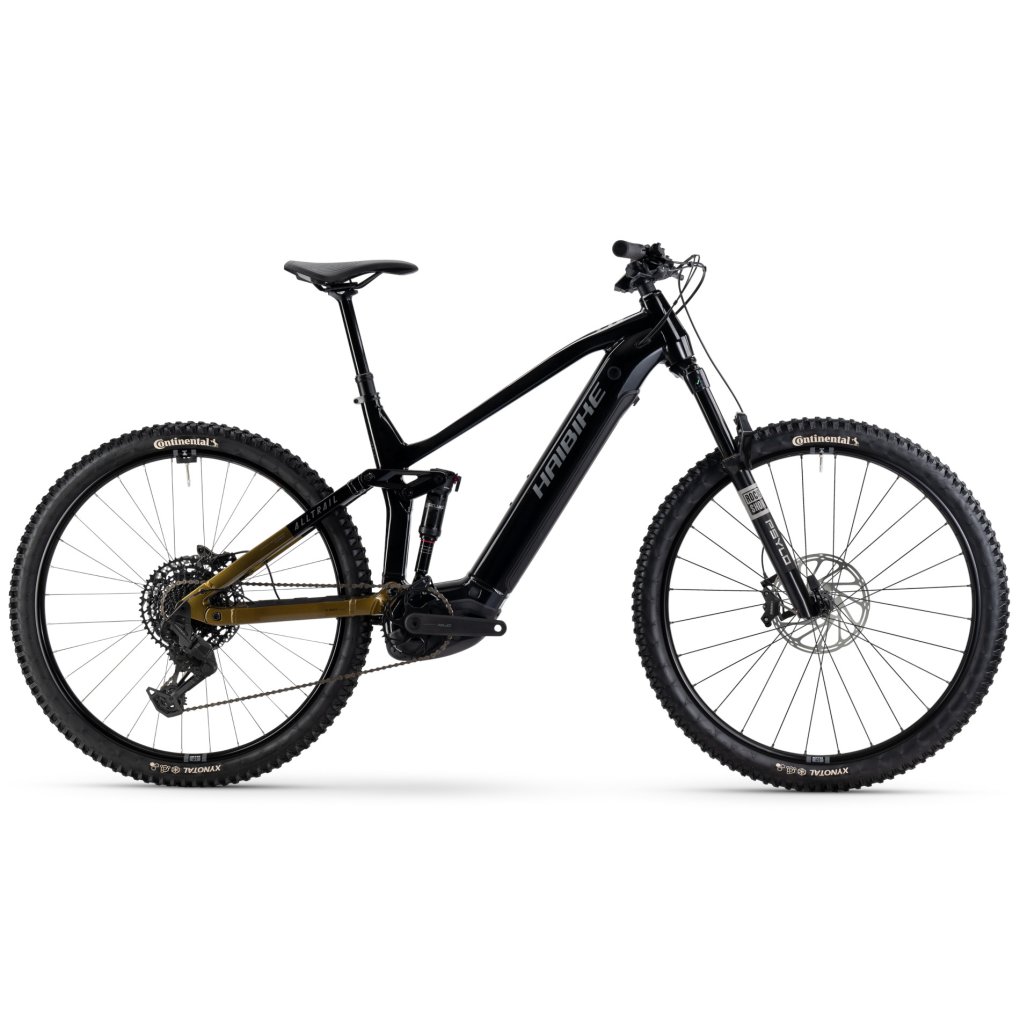 haibike-my26-alltrail-10-c1-29inch-1963950.jpg Haibike ALLTRAIL 10 - 29'' Electric Mountain Bike - 2026 - glossy black / gold / grey - Image 1