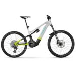 Haibike HYBE CF 11 - Carbon Electric Mountain Bike - 2026 - sparkling white/splatter black/radiant green