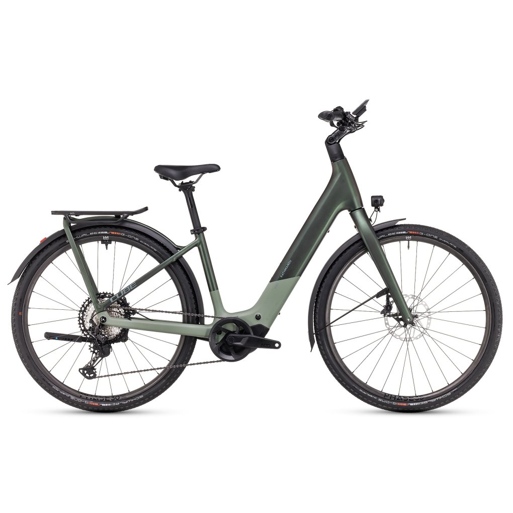 kathmandu-hybrid-c62-slt-400x-easy-entry-stellar-origanogreen-1-1725688.jpg CUBE KATHMANDU HYBRID C:62 SLT 400X - Easy Entry - Carbon Electric Touring Bike - 2025 - stellar / origanogreen - Image 1