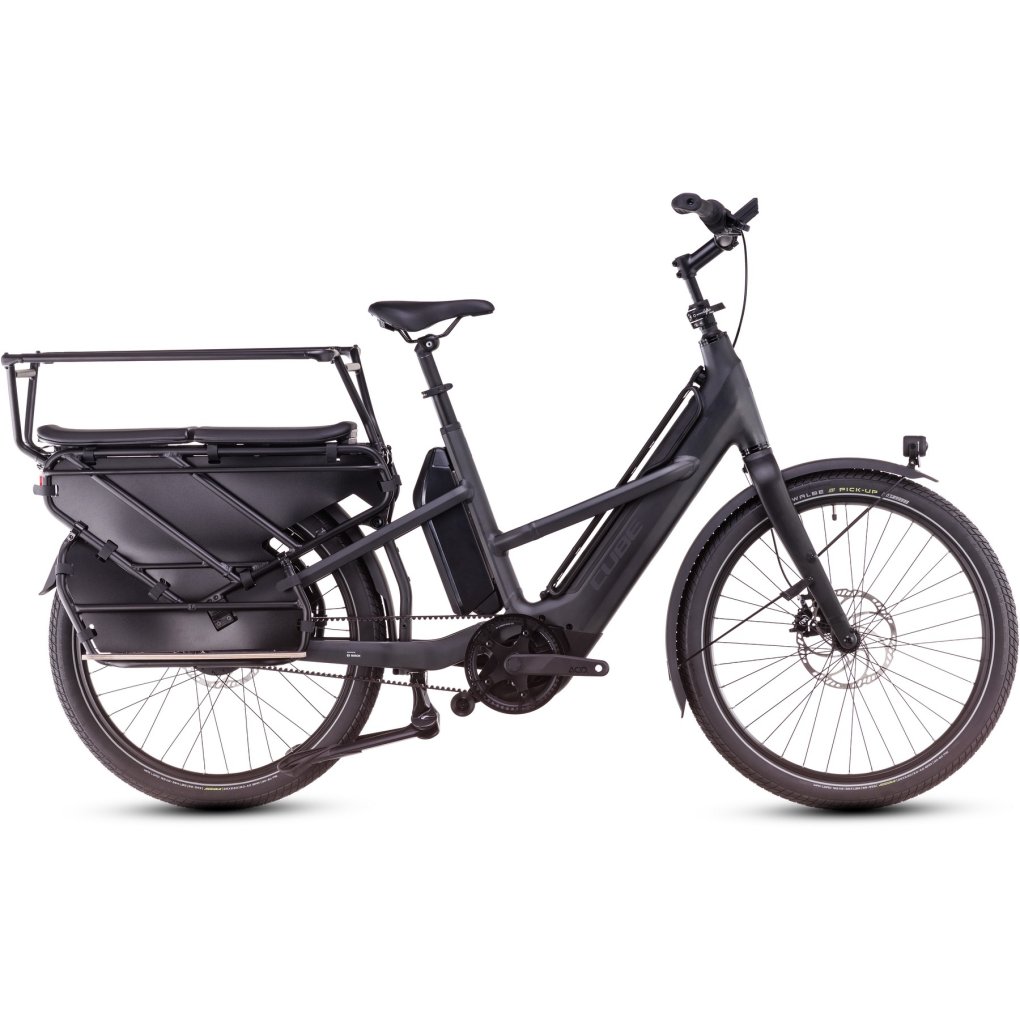 longtail-hybrid-family-grey-reflex-1-1766406.jpg CUBE LONGTAIL HYBRID FAMILY 725 - Electric Cargo Bike - 2025 - grey / reflex - Image 1