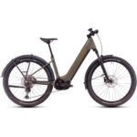 CUBE REACTION HYBRID Pro 800 Allroad - Easy Entry Electric Mountain Bike - 2025 - 27.5" - dustyolive / gold