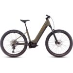 CUBE REACTION HYBRID Pro 800 - Easy Entry Electric Mountain Bike - 2025 - 27.5" - dustyolive / gold