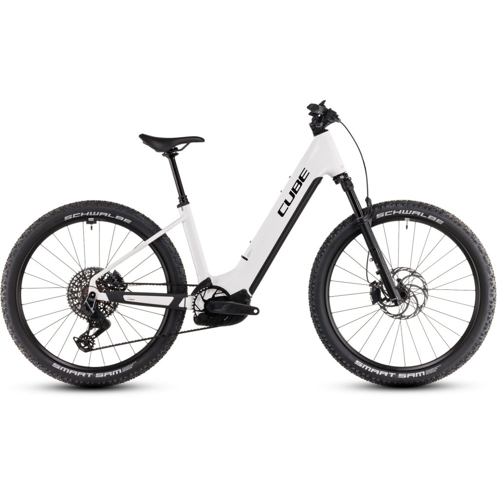 reaction-hybrid-slt-ee-metallicwhite-black-1-1756408.jpg CUBE REACTION HYBRID SLT 800 - Easy Entry Electric Mountain Bike - 2025 - 27.5" - metallicwhite / black - Image 1