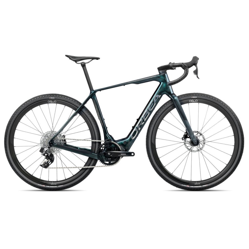 s380ttcc-orbea-denna-m31e-green-1845046.jpg Orbea DENNA M31e - Rival XPLR AXS Electric Gravel Bike - 2025 - Escape Green (gloss) - Foggy (matt) - Image 1