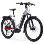 Haibike TREKKING 7 LOW i800Wh - 27.5'' Easy Entry Electric Trek Bike - 2026 - soft grey/red/blue - Image 3