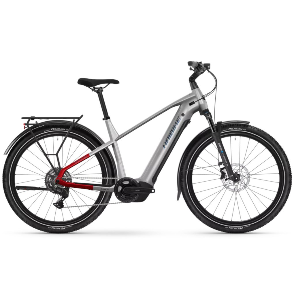 trekking7-high-1756311.jpg Haibike TREKKING 7 HIGH - 27.5'' Electric Trek Bike - 2025 - soft grey/red/blue - glossy - Image 1